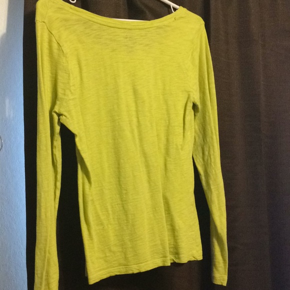 lime green/yellow long sleeve shirt - Picture 2 of 2